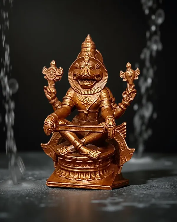 SEARCHERS_PARADISE_,_Copper_Idols_of_god_Yoga_Narasimhar,_2.7_inches_209_gram,Pack_of_1_Piece