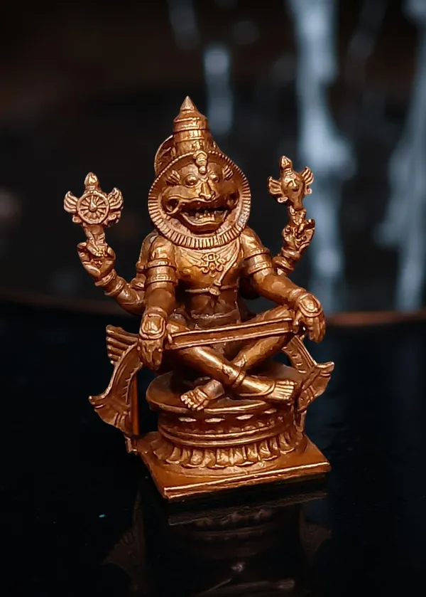 SEARCHERS_PARADISE_,_Copper_Idols_of_god_Yoga_Narasimhar,_2.7_inches_209_gram,Pack_of_1_Piece