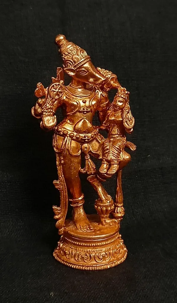 Brown_Copper_Idols_Of_Lakshmi_Varahar,_2.7_Inches,_70G_Handmade_Pack_Of_1_Piece