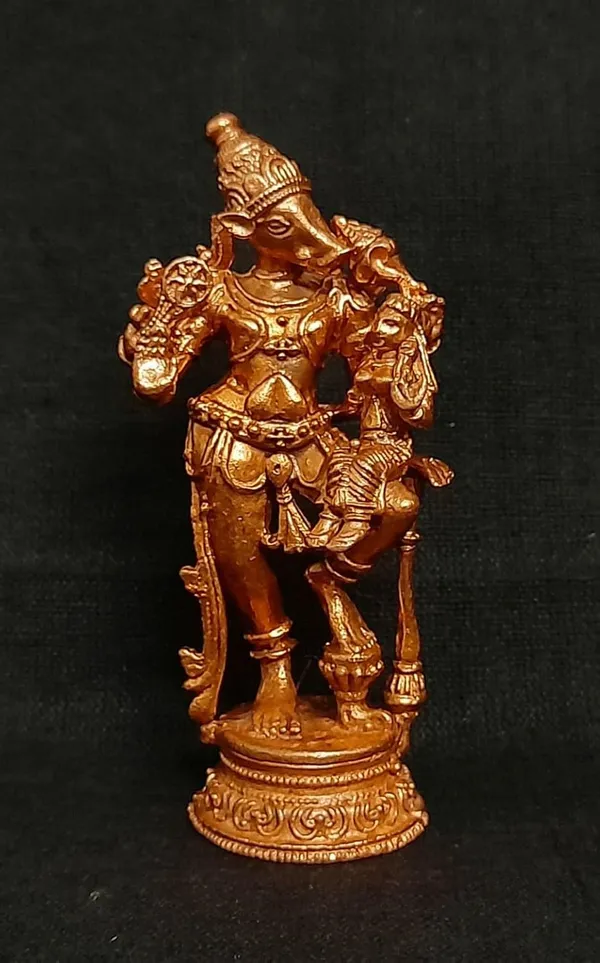 Brown_Copper_Idols_Of_Lakshmi_Varahar,_2.7_Inches,_70G_Handmade_Pack_Of_1_Piece