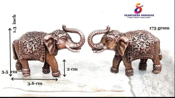 Brownish-Orange_Copper_Idols_Indiaby,_1.3_Inches,_Handmade_Paired_Elephant_Idol_150_Gram,_Patina_Antique_Finish,_Pack_Of_2_Piece