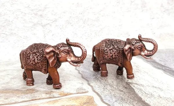 Brownish-Orange_Copper_Idols_Indiaby,_1.3_Inches,_Handmade_Paired_Elephant_Idol_150_Gram,_Patina_Antique_Finish,_Pack_Of_2_Piece