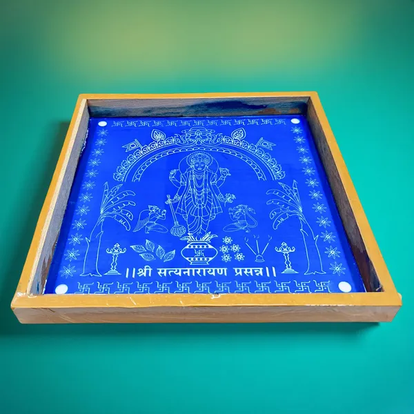 Searchers_Paradise_Satyanarayan_Pooja_Rangoli_Stencil_Wooden_10x10_Inches_Pack_of_1_Piece