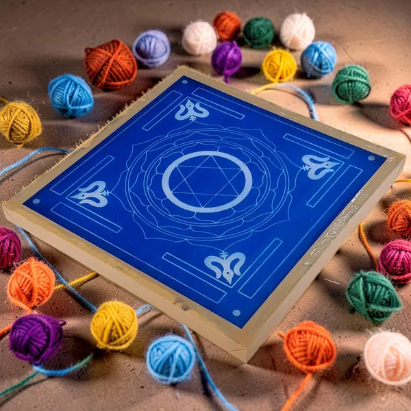 Maha_Mrityunjaya_Yantra_Rangoli_Design_Stencil_Wooden_Frame_pack_of_1_piece