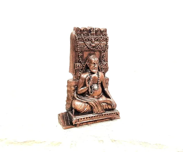 Brownish-Orange_Copper_Idols,_7Cm,_Handmade_Ragavendra_124Grams,_Patina_Antique_Finish,_Pack_Of_1_Piece