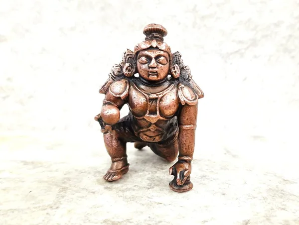 Brownish-Orange_Copper_Idolsby_Searchers_Paradise,_5_Cm,_Handmade_Bal_Gopal_81_Gram,_Patina_Antique_Finish,_Pack_Of_1_Piece