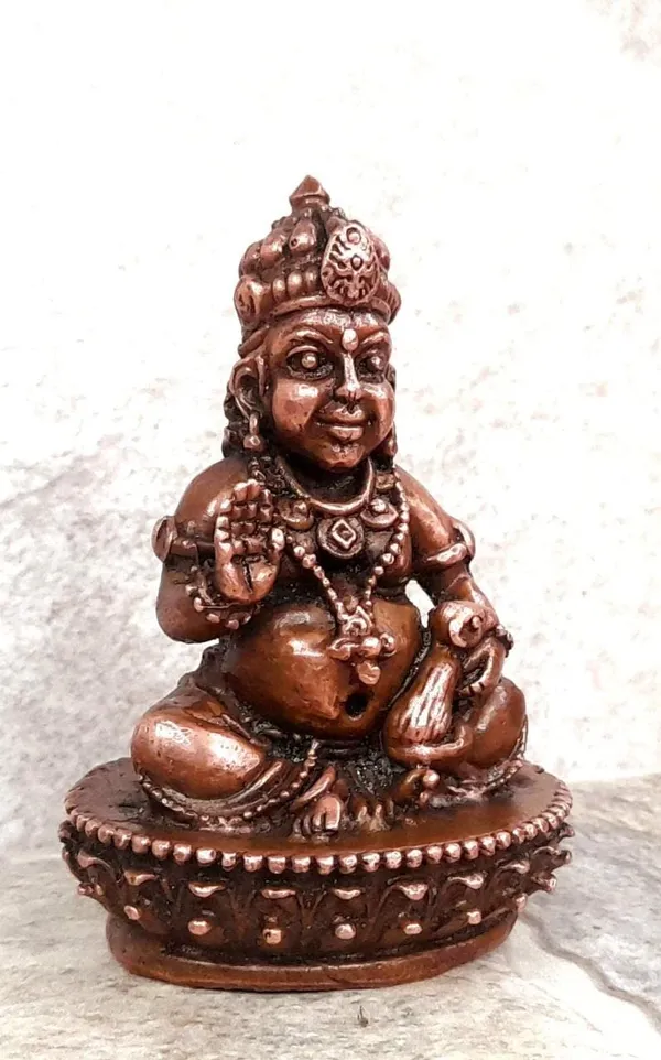 Brownish-Orange_Copper_Idols_India,_2.5_Inches,_Handmade_Kuberar,_220Grams,_Patina_Antique_Finish,_Pack_Of_1_Piece