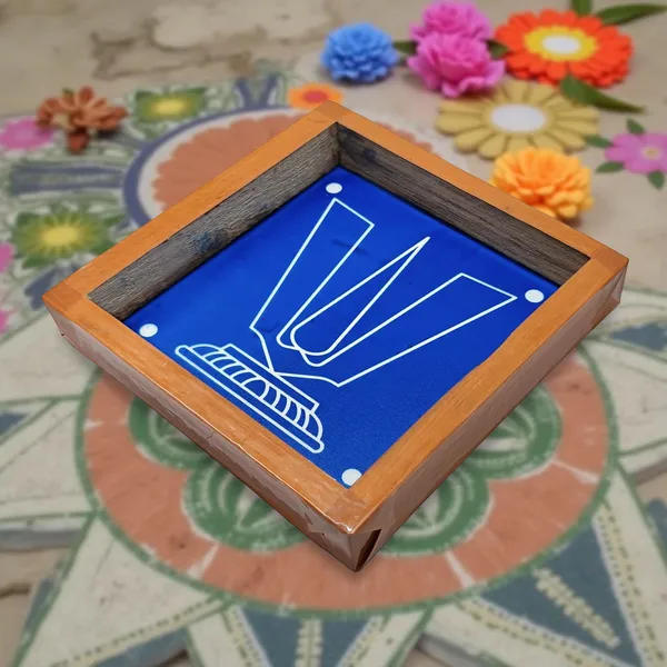 Searchers_Paradise_Thenkalai_Namah_Rangoli_Stencil_Wooden_5x5_Inches_Pack_of_1_Piece