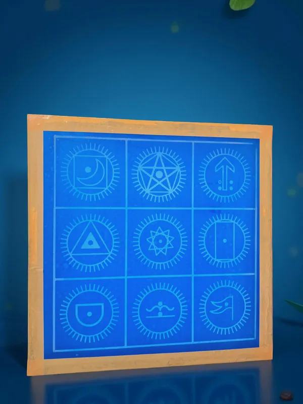 Navagraha_Mandala__Yantra___Rangoli_Design_Stencil_Wooden_Frame_pack_of_1_piece