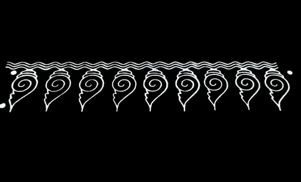 Searchers_Paradise_Shankh_Toran_Border_Rangoli_Stencil_Wooden_17x5_Inches_Pack_of_1_Piece
