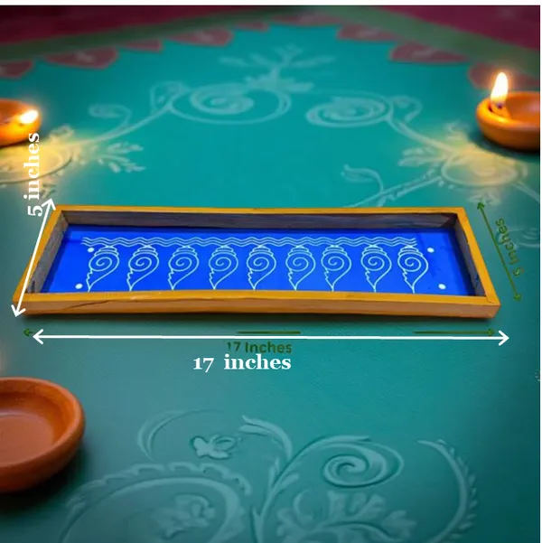 Searchers_Paradise_Shankh_Toran_Border_Rangoli_Stencil_Wooden_17x5_Inches_Pack_of_1_Piece