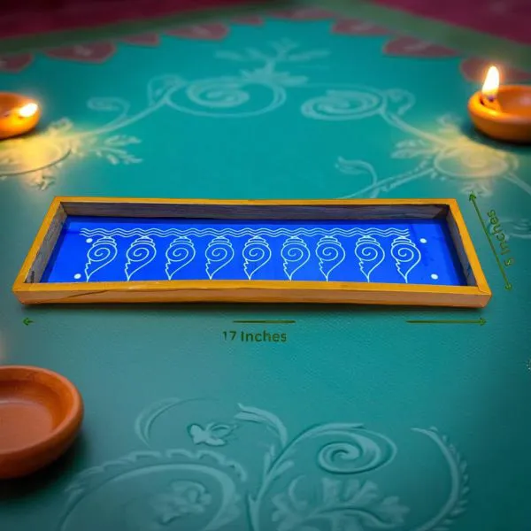 Searchers_Paradise_Shankh_Toran_Border_Rangoli_Stencil_Wooden_17x5_Inches_Pack_of_1_Piece