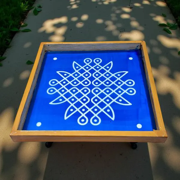 Searchers_Paradise_Kambi_Kolam_Model_6_Rangoli_Stencil_Wooden_10x10_Inches_Pack_of_1_Piece