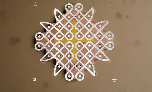 Searchers_Paradise_Kambi_Kolam_Model_6_Rangoli_Stencil_Wooden_10x10_Inches_Pack_of_1_Piece