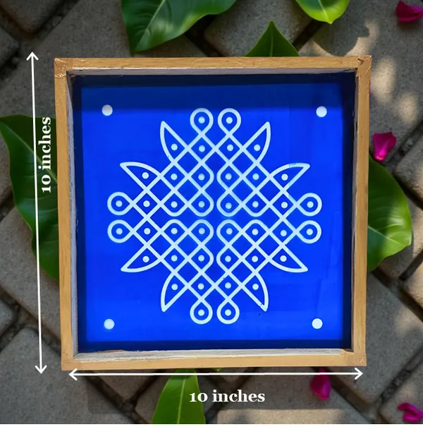 Searchers_Paradise_Kambi_Kolam_Model_6_Rangoli_Stencil_Wooden_10x10_Inches_Pack_of_1_Piece