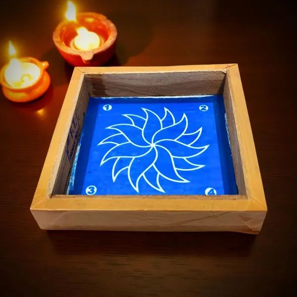 Searchers_Paradise_Creative_Flower_Design_Rangoli_Stencil_Wooden_5×5_Inches