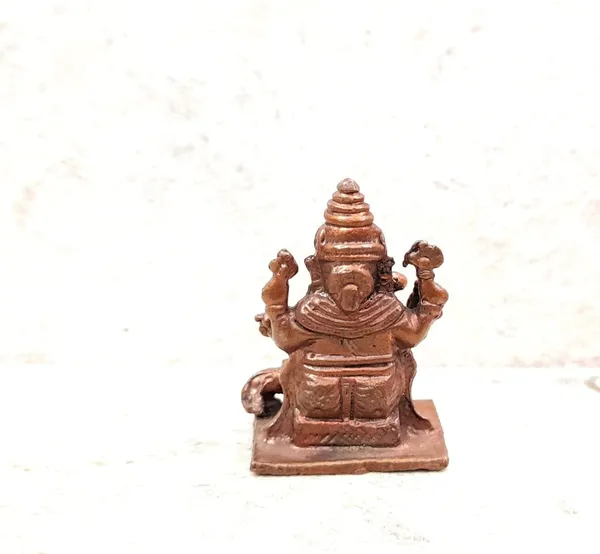 Brownish-Orange_Copper_Idols,_3.5Cm,_Handmade_Little_Ganesh_28Grams,_Patina_Antique_Finish,_Pack_Of_1_Piece