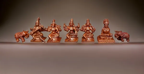 Brownish-Orange_Copper_Idols_Of_God_Elephant_Idol,_Lakshmi,_Varahi,_Raja_Rajeshwari,_Saraswathi_Annapoorani_Combo_Idol_By,_Pack_Of_7_Piece