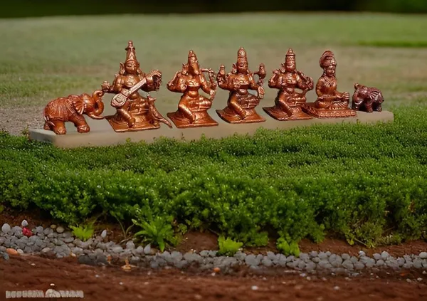 Brownish-Orange_Copper_Idols_Of_God_Elephant_Idol,_Lakshmi,_Varahi,_Raja_Rajeshwari,_Saraswathi_Annapoorani_Combo_Idol_By,_Pack_Of_7_Piece