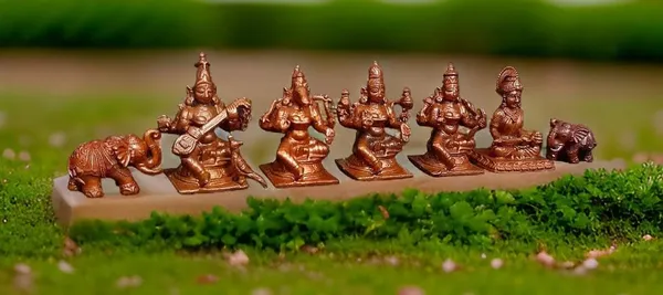 Brownish-Orange_Copper_Idols_Of_God_Elephant_Idol,_Lakshmi,_Varahi,_Raja_Rajeshwari,_Saraswathi_Annapoorani_Combo_Idol_By,_Pack_Of_7_Piece