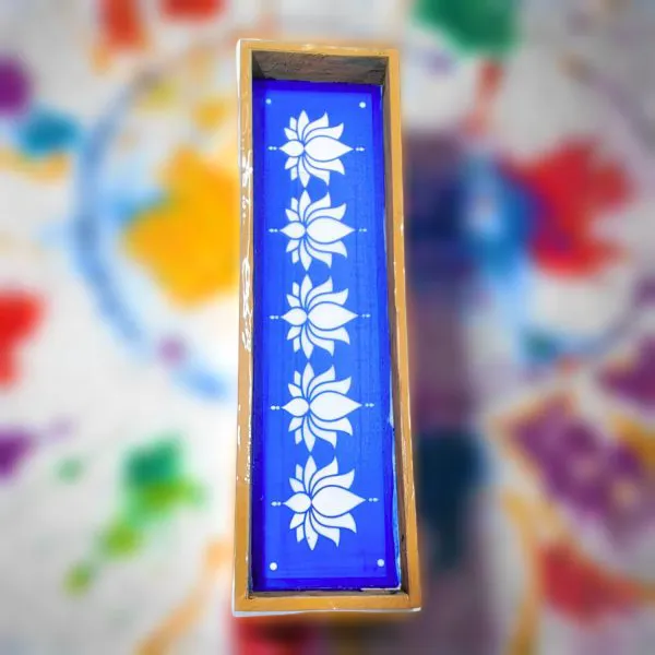 Searchers_ParadiseLotus_Border_Rangoli(Model_2)_Wooden__Stencil_17x5_Inches_Pack_of_1_Piece