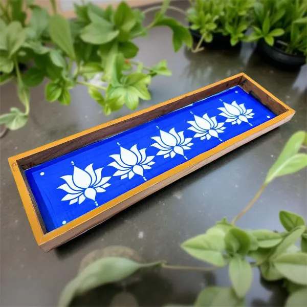 Searchers_ParadiseLotus_Border_Rangoli(Model_2)_Wooden__Stencil_17x5_Inches_Pack_of_1_Piece