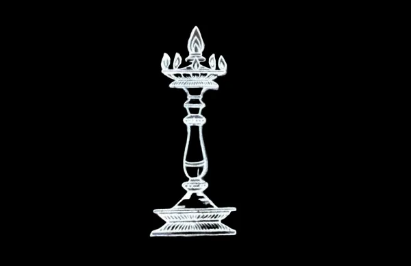 Searchers_Paradise_Kuthu_Vilakku_Rangoli_Stencil_Wooden_9x5_Inches_Pack_of_1_Piece