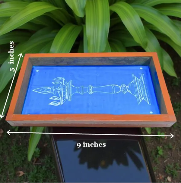 Searchers_Paradise_Kuthu_Vilakku_Rangoli_Stencil_Wooden_9x5_Inches_Pack_of_1_Piece