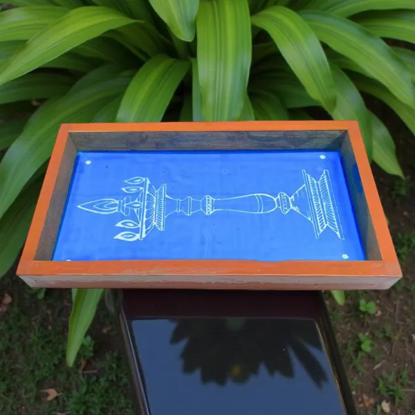 Searchers_Paradise_Kuthu_Vilakku_Rangoli_Stencil_Wooden_9x5_Inches_Pack_of_1_Piece