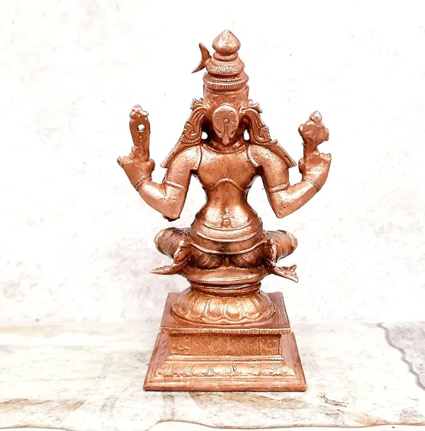 Brownish-Orange_Copper_Idols_Of_God_Bhuvaneshvari_4.3_Inches,_500G,_Patina_Antique_Finish,_Pack_Of_1_Piece