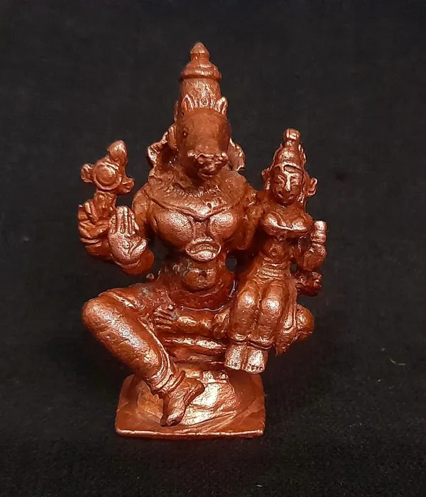 Copper_Idols,_1.7_Inches,_Handmade_Lakshmi_Varahar_50_Gram,_Patina_Antique_Finish,_Pack_Of_1_Piece