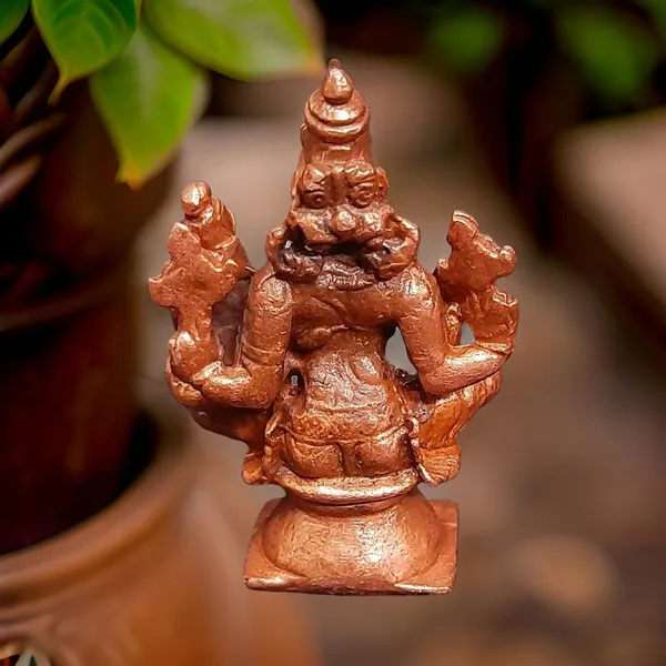 Copper_Idols,_1.7_Inches,_Handmade_Lakshmi_Varahar_50_Gram,_Patina_Antique_Finish,_Pack_Of_1_Piece