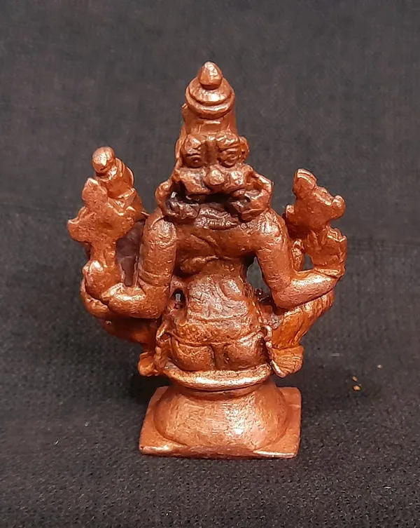 Copper_Idols,_1.7_Inches,_Handmade_Lakshmi_Varahar_50_Gram,_Patina_Antique_Finish,_Pack_Of_1_Piece