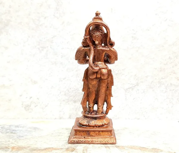 Brownish-Orange_Copper_Idols,_10.5_Cm,_Handmade_Hanuman_243Grams,_Patina_Antique_Finish,_Pack_Of_1_Piece