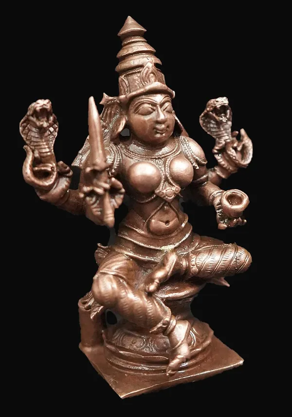 Brownish-Orange_Copper_Idols_Of_God_Amman_4_Inches,_380G,_Patina_Antique_Finish,_Pack_Of_1_Piece