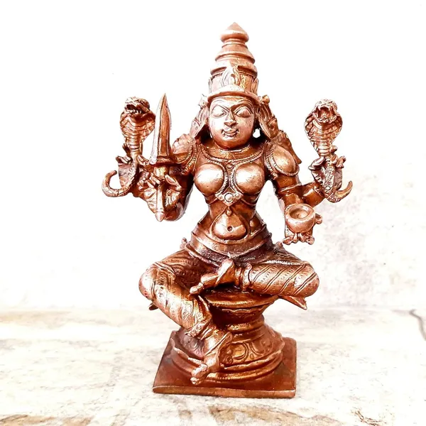 Brownish-Orange_Copper_Idols_Of_God_Amman_4_Inches,_380G,_Patina_Antique_Finish,_Pack_Of_1_Piece