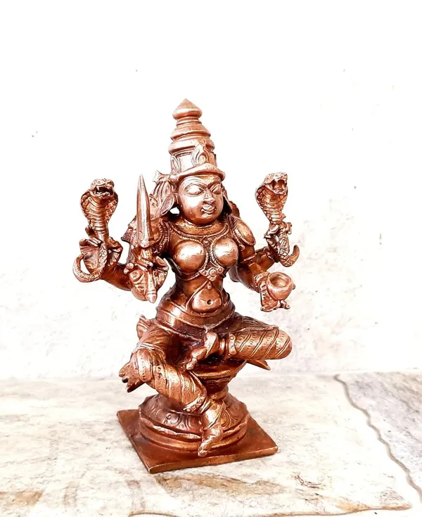 Brownish-Orange_Copper_Idols_Of_God_Amman_4_Inches,_380G,_Patina_Antique_Finish,_Pack_Of_1_Piece