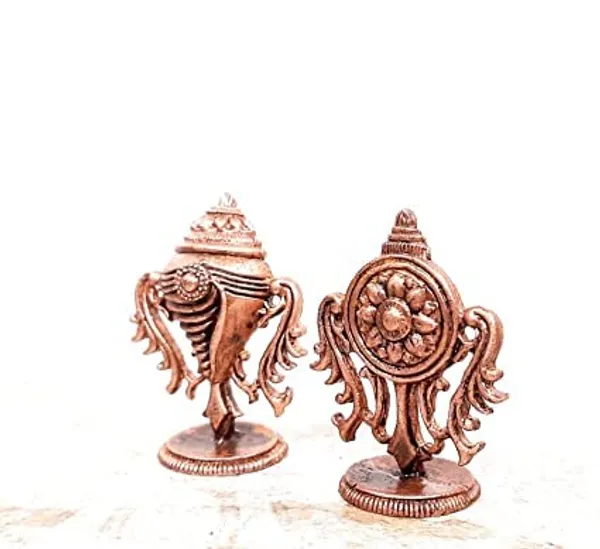 Brownish-Orange_Copper_Idols_Of_God_Srinivasa_Perumal_With_Sanghu_Chakram,_5.1_Inches,_420G,_Patina_Antique_Finish,_Pack_Of_3_Piece