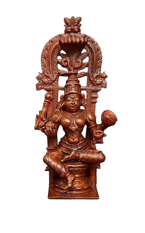 Brownish-Orange_Copper_Idols_Indiaby,_5.5_Inches,_Handmade_Kohalpur_Lakshmi_Idol_With,_482G,_Patina_Antique_Finish,_Pack_Of_1_Piece