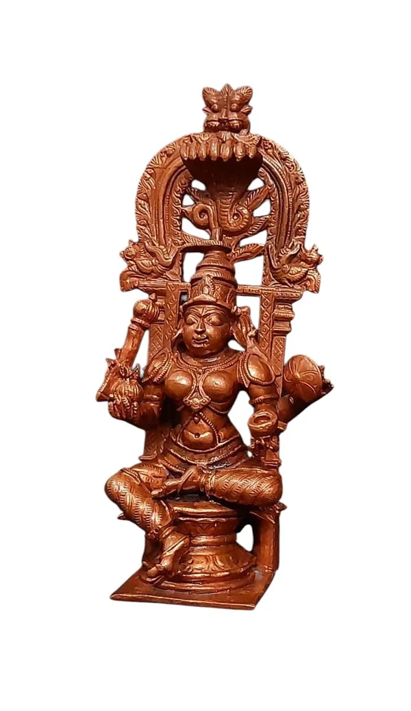 Brownish-Orange_Copper_Idols_Indiaby,_5.5_Inches,_Handmade_Kohalpur_Lakshmi_Idol_With,_482G,_Patina_Antique_Finish,_Pack_Of_1_Piece