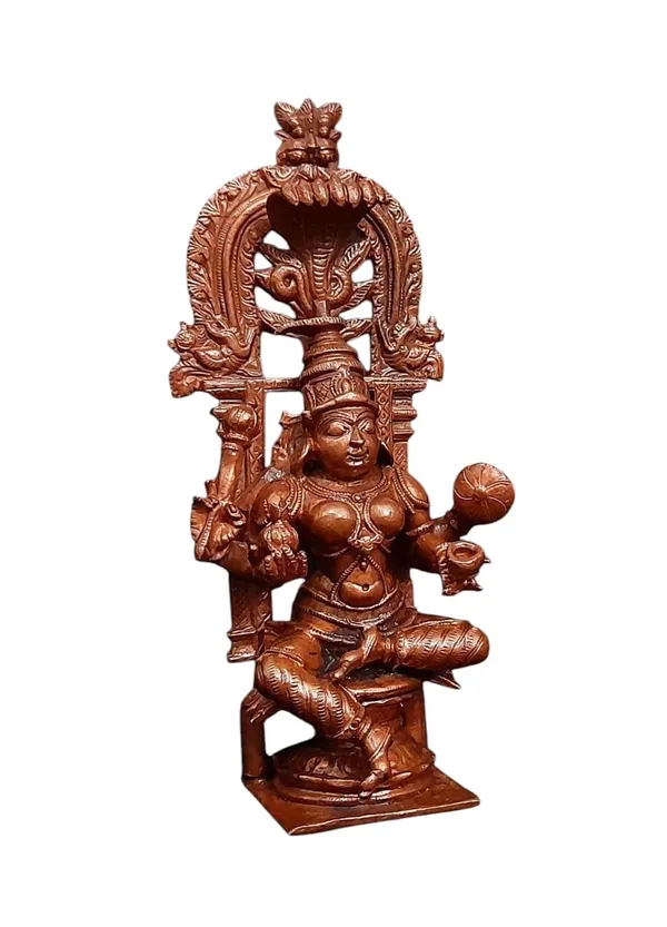 Brownish-Orange_Copper_Idols_Indiaby,_5.5_Inches,_Handmade_Kohalpur_Lakshmi_Idol_With,_482G,_Patina_Antique_Finish,_Pack_Of_1_Piece