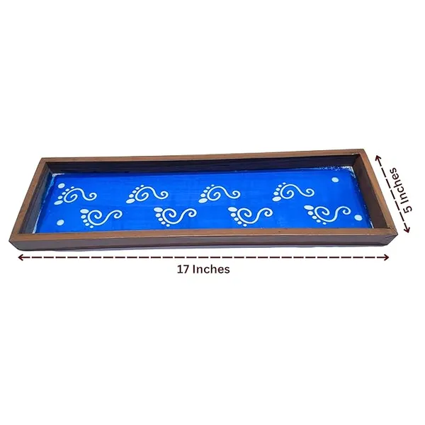 Searchers_Paradise_Lakshmi_Padam_Border_Rangoli_Wooden__Stencil_17x5_Inches_Pack_of_1_Piece