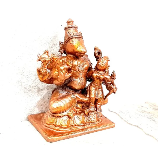 Brown_Copper_Idols_Of_Lakshmi_Hayagreevar,_2.5_Inches,_194G_Handmade_Pack_Of_1_Piece