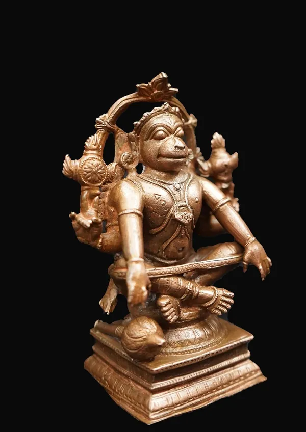 Brownish-Orange_Copper_Idols_Of_God_Sitting_God_Hanuman,_4.3_Inches,_730G,_Patina_Antique_Finish,_Pack_Of_1_Piece