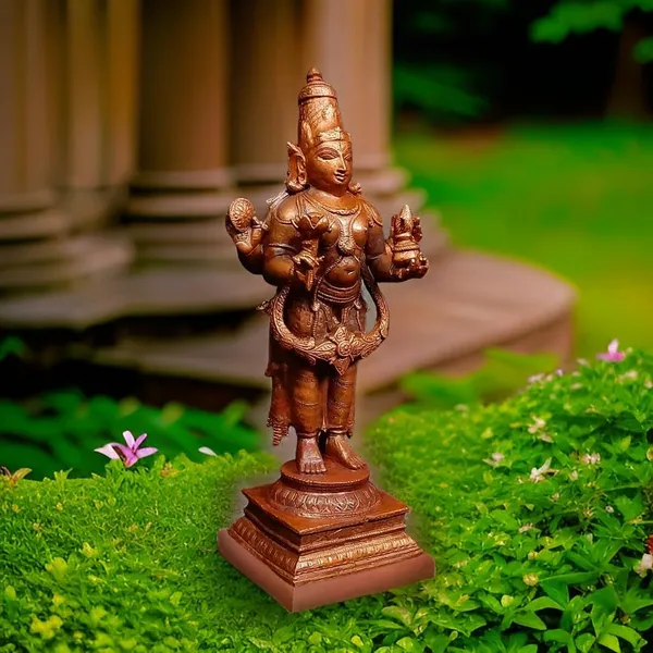 Brownish-Orange_Copper_Idols_Of_God_Dhanvantri,_6.4_Inches,_780G,_Patina_Antique_Finish,_Pack_Of_1_Piece