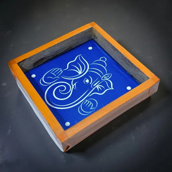 Searchers_Paradise_Ganesha_Rangoli_Kolam_Stencil_Wooden_5×5_Inches_Pack_of_1_Piece