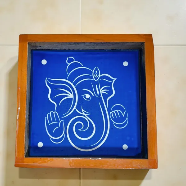 Searchers_Paradise_Ganesha_Rangoli_Kolam_Stencil_Wooden_5×5_Inches_Pack_of_1_Piece