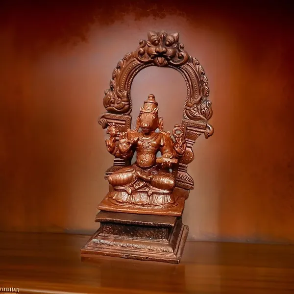 Brown_Copper_Handmade_Varahar_With_Prabhavalli_490_Gram,_4.7_Inches,_Pack_Of_2_Piece
