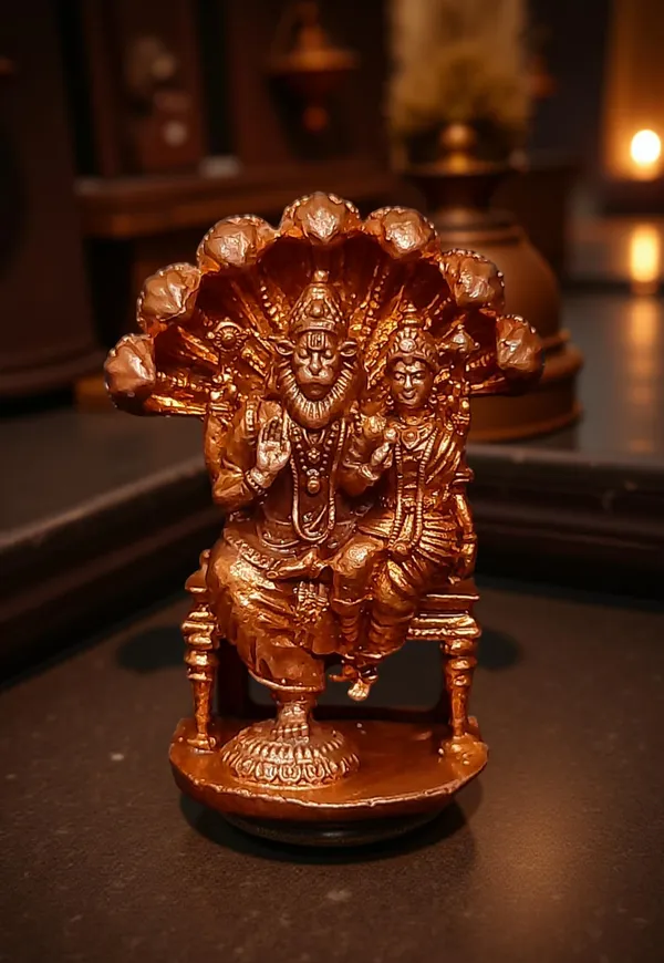 Brown_Copper_Idols_Of_God_Lakshmi_Narasimhar,_2.3_Inches,_110_Gram,_Patina_Antique_Finish,_Pack_Of_1_Piece