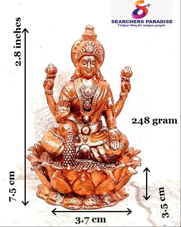 Brown_Copper_Idols_Of_Maha_Lakshmi,_2.8_Inches,_248G,_Handmade,_Pack_Of_1_Piece